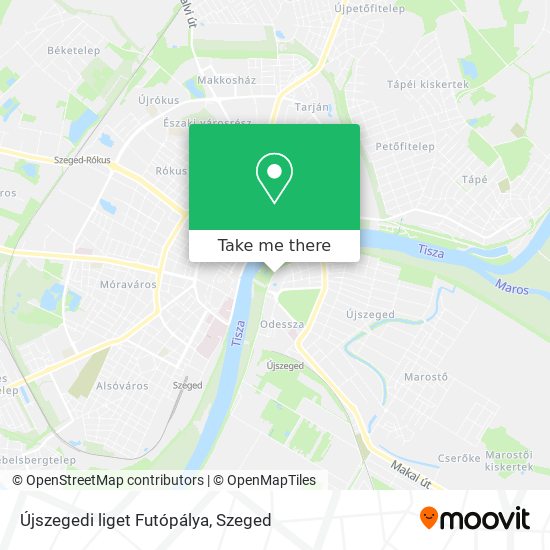 Újszegedi liget Futópálya map