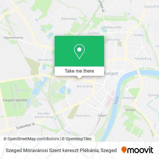 Szeged Móravárosi Szent kereszt Plébánia map