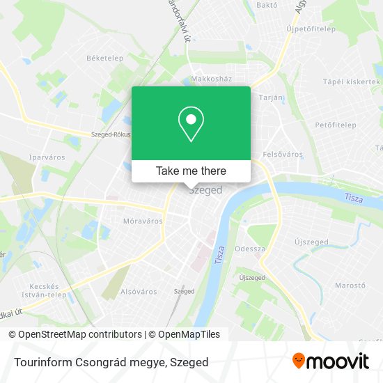 Tourinform Csongrád megye map