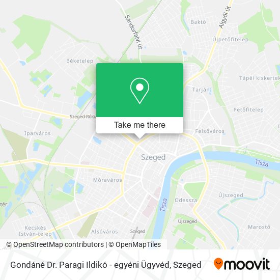 Gondáné Dr. Paragi Ildikó - egyéni Ügyvéd map