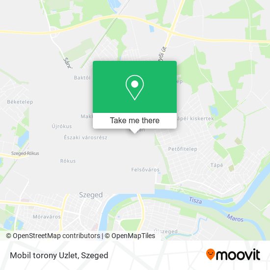 Mobil torony Uzlet map