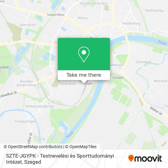 SZTE-JGYPK - Testnevelési és Sporttudományi Intézet map