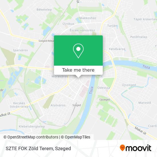 SZTE FOK Zöld Terem map