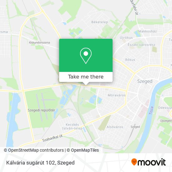 Kálvária sugárút 102 map