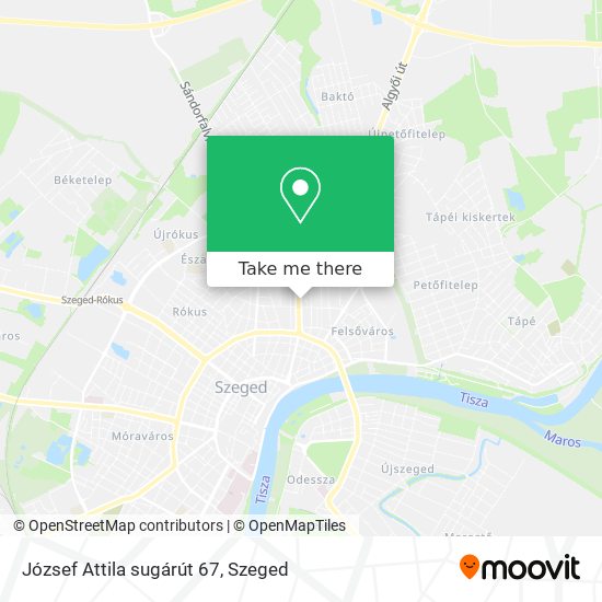 József Attila sugárút 67 map