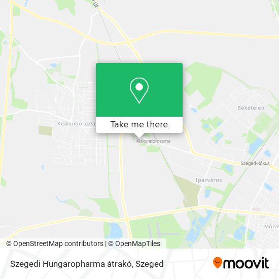 Szegedi Hungaropharma átrakó map