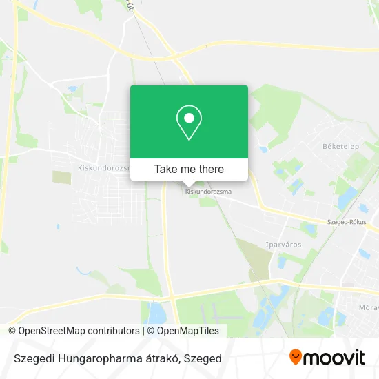 Szegedi Hungaropharma átrakó map