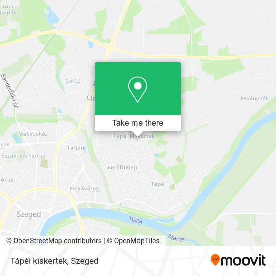 Tápéi kiskertek map