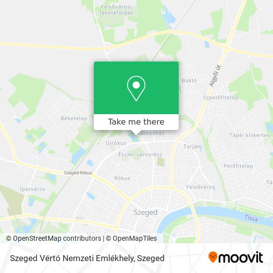 Szeged Vértó Nemzeti Emlékhely map