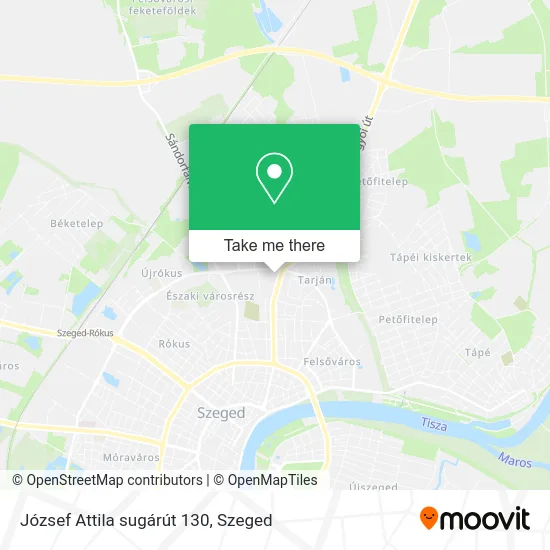 József Attila sugárút 130 map