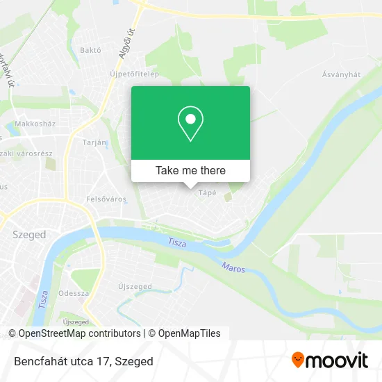 Bencfahát utca 17 map