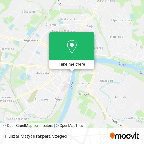 Huszár Mátyás rakpart map