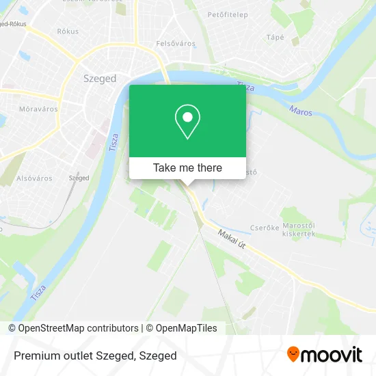 Premium outlet Szeged map