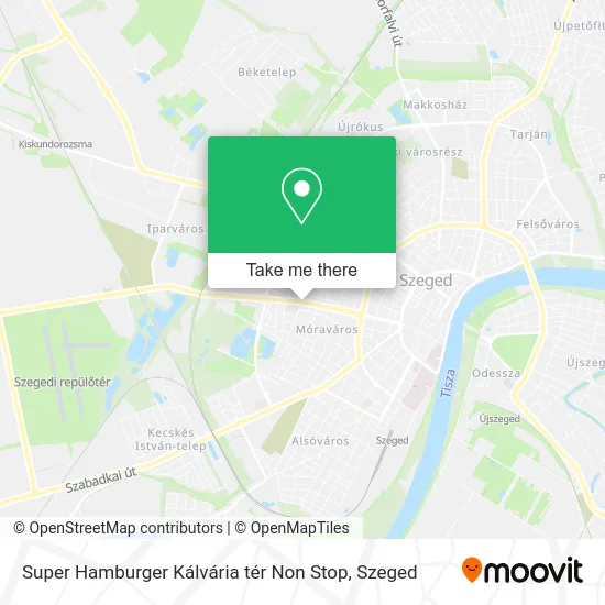 Super Hamburger Kálvária tér Non Stop map