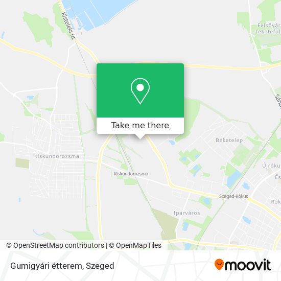 Gumigyári étterem map