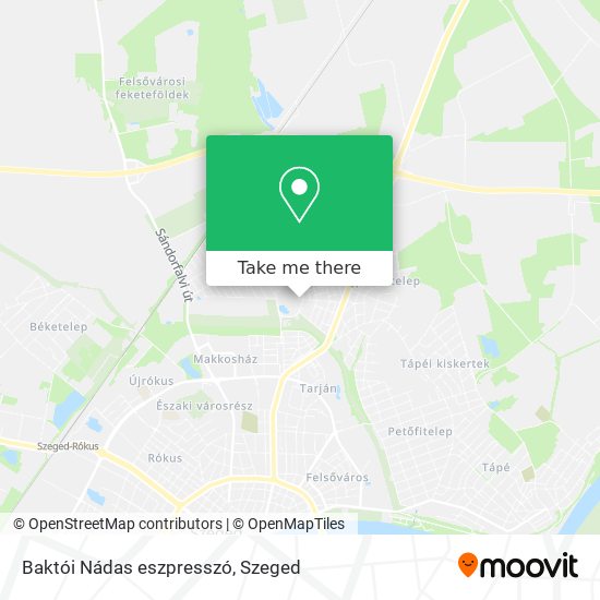 Baktói Nádas eszpresszó map