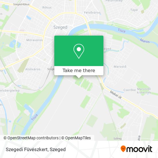 Szegedi Füvészkert map