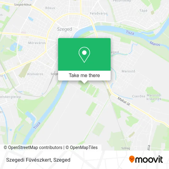 Szegedi Füvészkert map