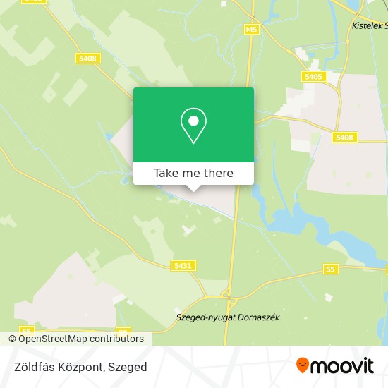 Zöldfás Központ map