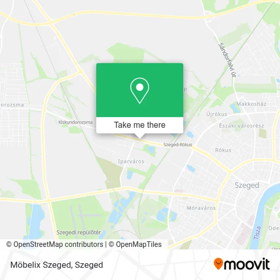 Möbelix Szeged map