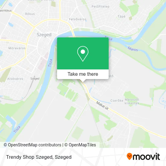 Trendy Shop Szeged map