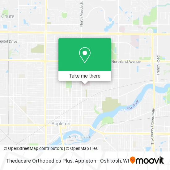 Thedacare Orthopedics Plus map
