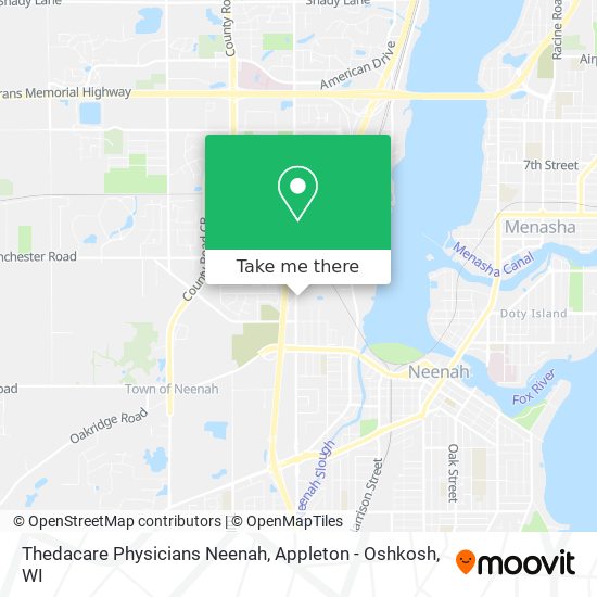 Thedacare Physicians Neenah map