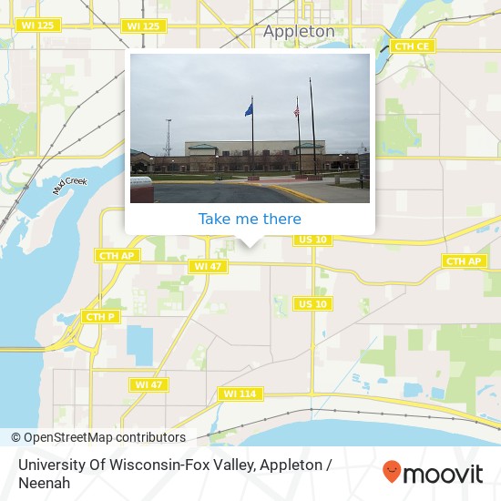 University Of Wisconsin-Fox Valley map
