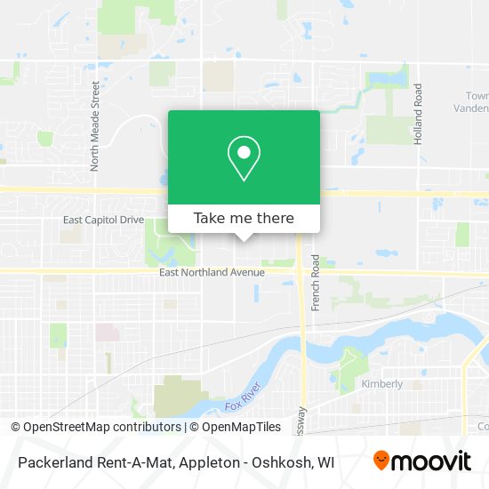 Packerland Rent-A-Mat map