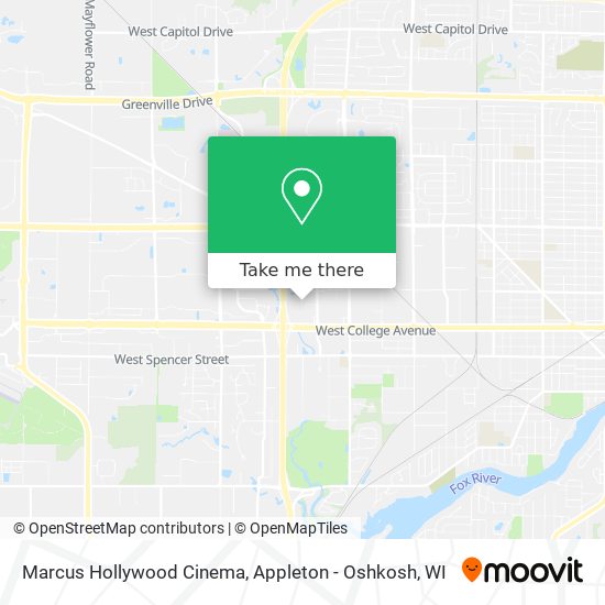 Marcus Hollywood Cinema map