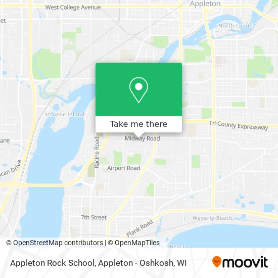 Appleton Rock School map