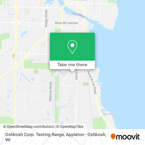 Oshkosh Corp. Testing Range map