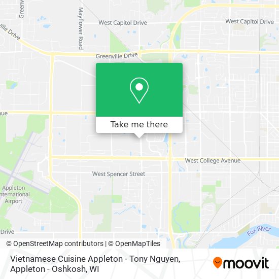 Mapa de Vietnamese Cuisine Appleton - Tony Nguyen