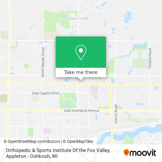 Orthopedic & Sports Institute Of the Fox Valley map