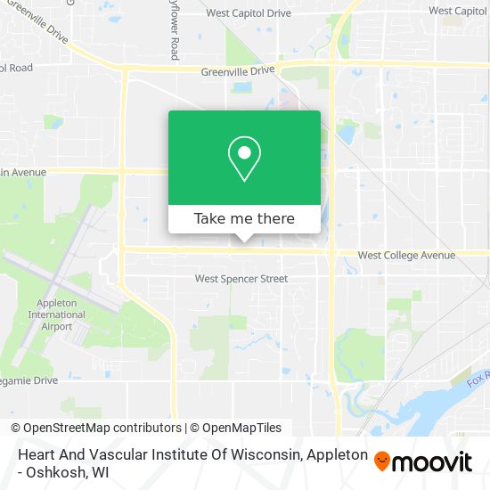 Mapa de Heart And Vascular Institute Of Wisconsin