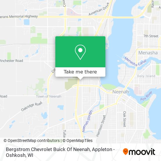 Bergstrom Chevrolet Buick Of Neenah map
