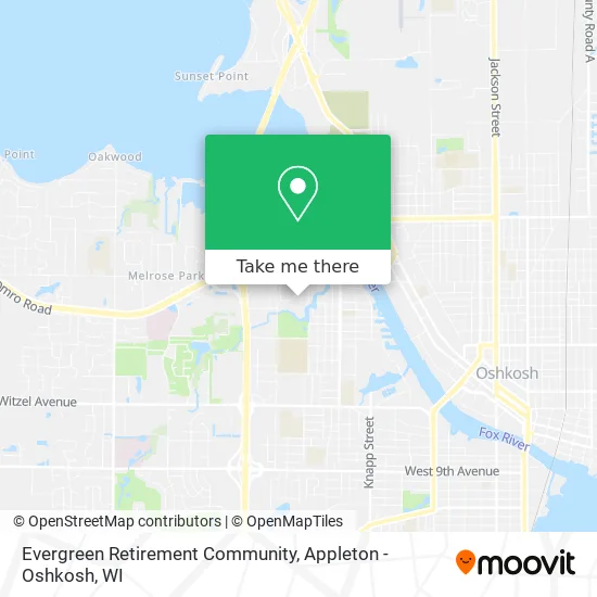 Evergreen Retirement Community map