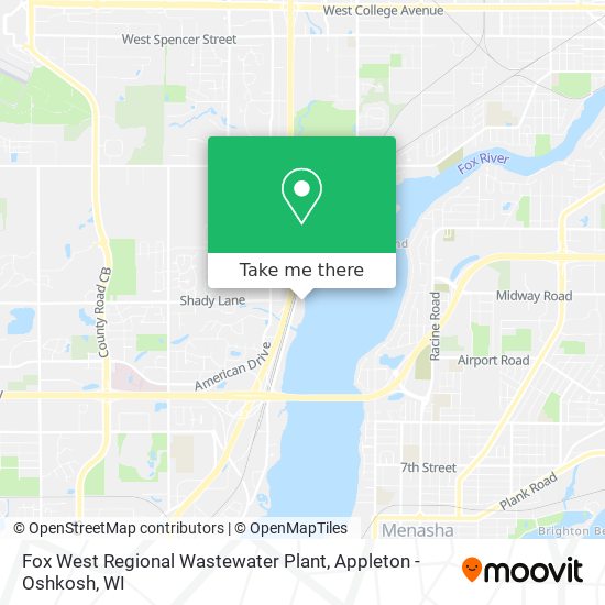 Mapa de Fox West Regional Wastewater Plant