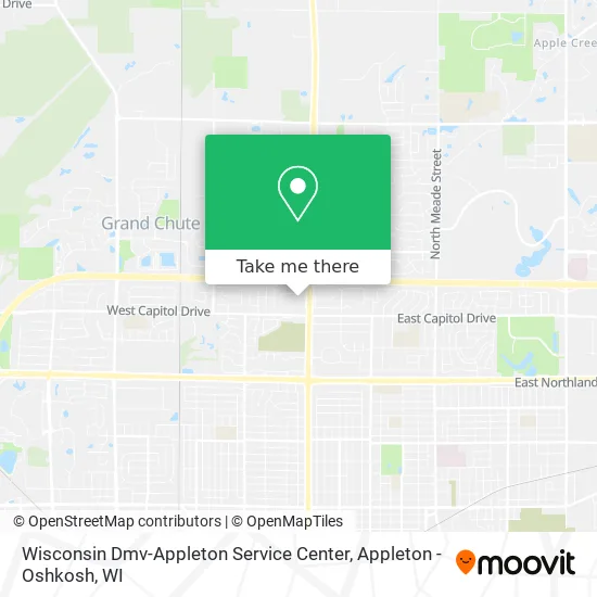 Wisconsin Dmv-Appleton Service Center map