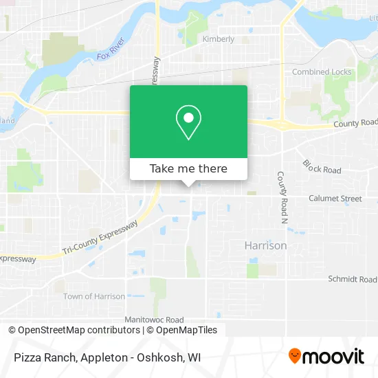 Mapa de Pizza Ranch