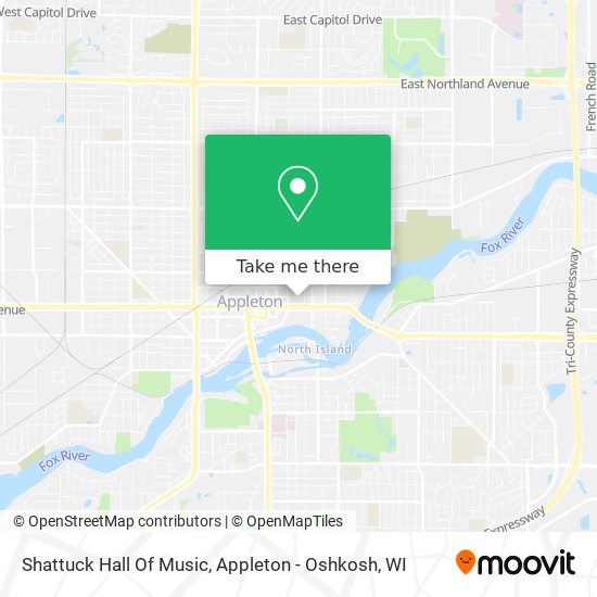 Mapa de Shattuck Hall Of Music