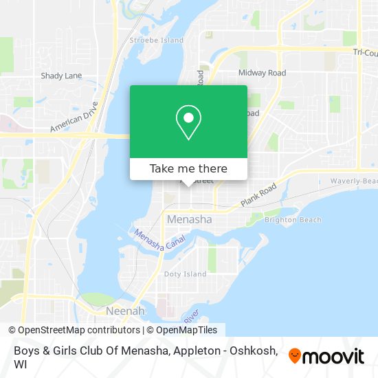 Boys & Girls Club Of Menasha map