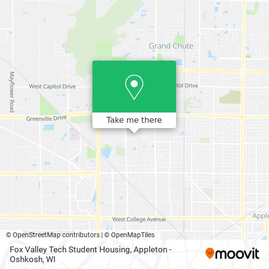 Mapa de Fox Valley Tech Student Housing