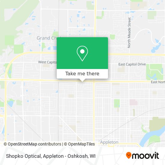 Mapa de Shopko Optical