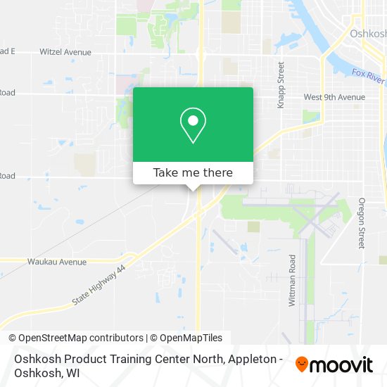 Mapa de Oshkosh Product Training Center North