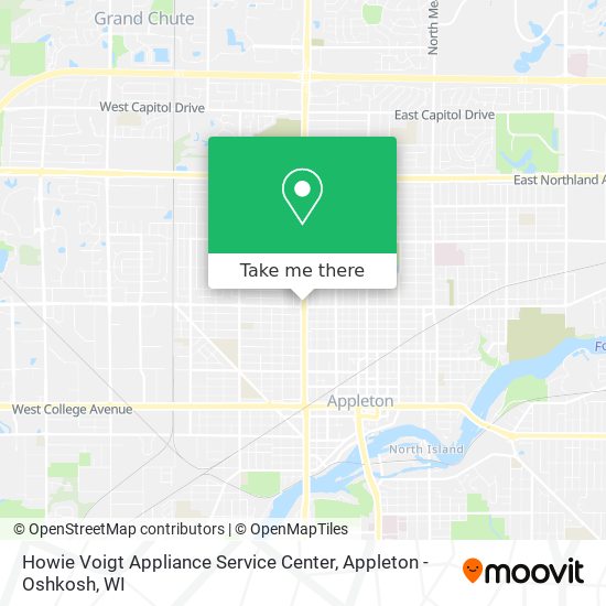 Howie Voigt Appliance Service Center map