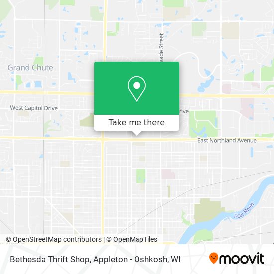 Bethesda Thrift Shop map
