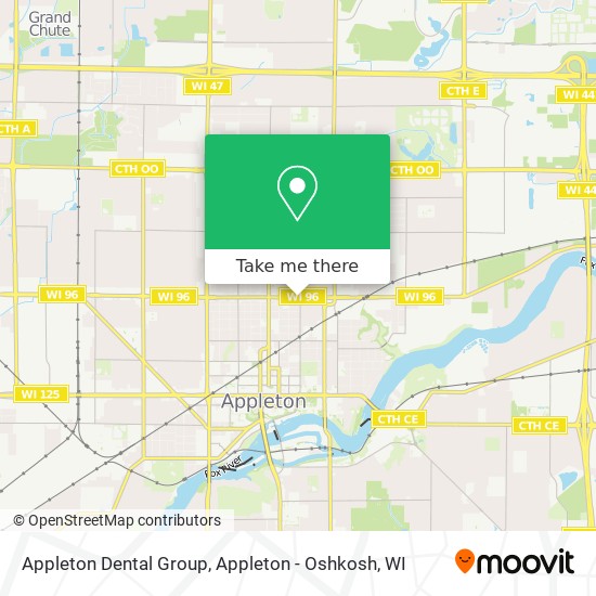 Appleton Dental Group map
