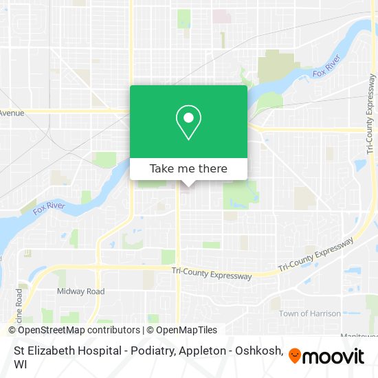 St Elizabeth Hospital - Podiatry map