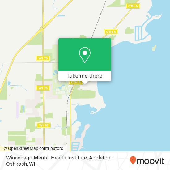 Winnebago Mental Health Institute map